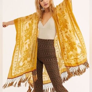 🌞FREE PEOPLE NIGHTBIRD BURNOUT KIMONO
